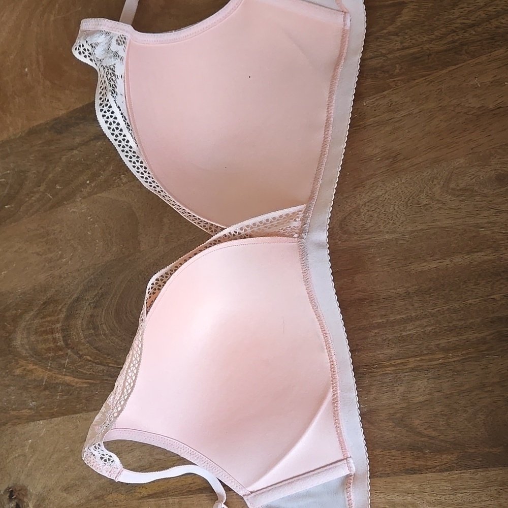 NWOT KNIX Lace Deep-V Bra in peach Size XL - Picture 4 of 6